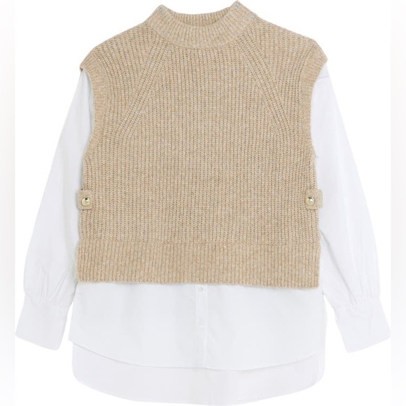 NWT River Island Mixed Media Sweater - Picture 4 of 14